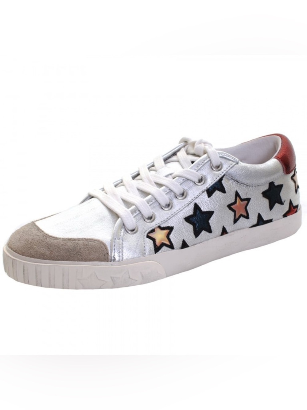 Ash Silver Sneakers with Star Accents Size 11